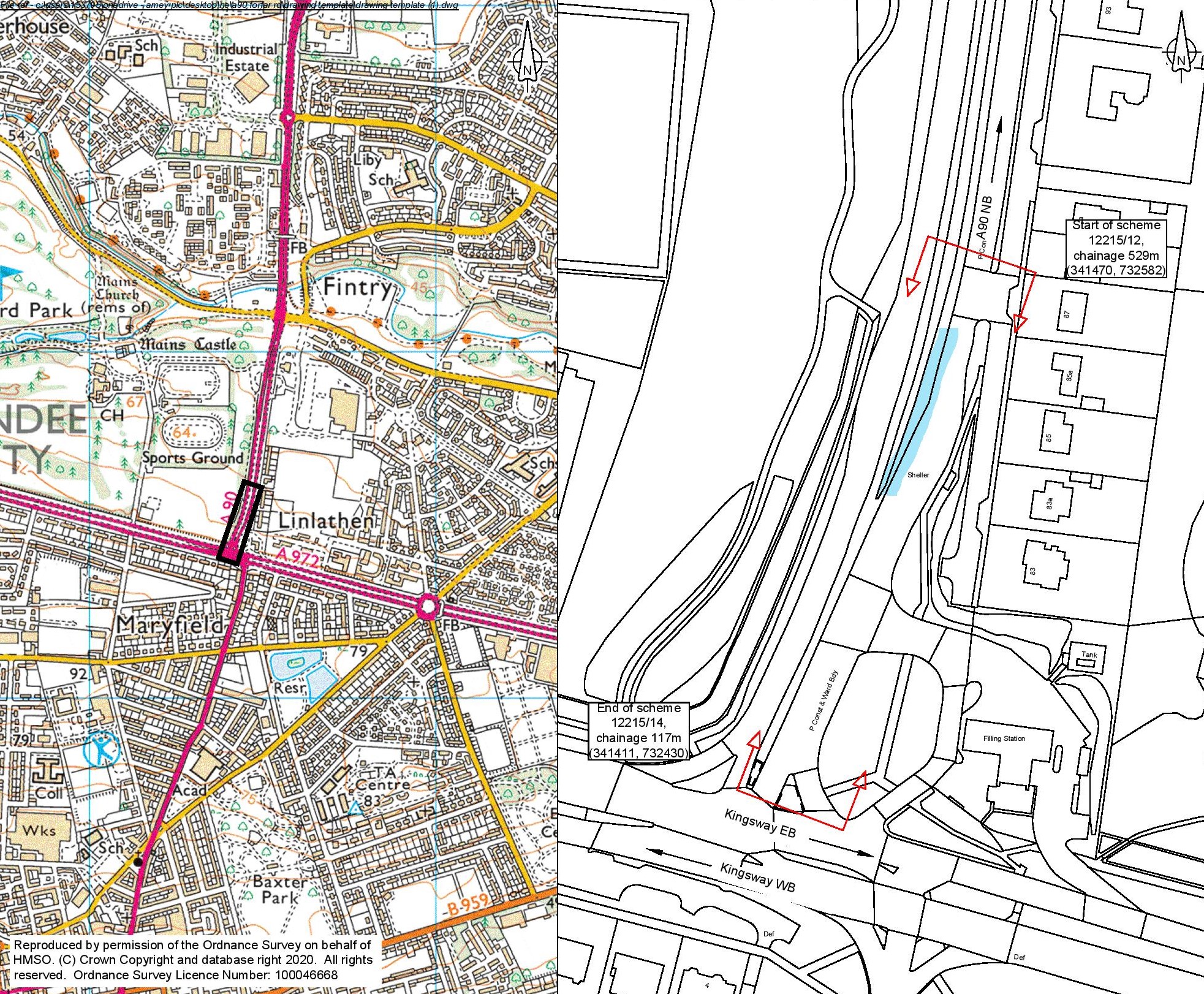 Road Safety Improvements on A90 Forfar Road in Dundee Traffic